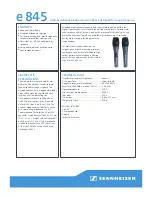 Предварительный просмотр 11 страницы Sennheiser evolution e 845 User Instruction