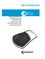 Предварительный просмотр 1 страницы Sennheiser Evolution e 912 Instuctions For Use