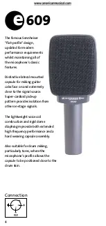 Preview for 4 page of Sennheiser evolution e609 User Manual