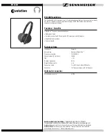 Предварительный просмотр 1 страницы Sennheiser Evolution EH 1430 Specification Sheet