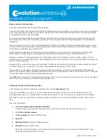 Preview for 9 page of Sennheiser evolutionwireless G3 Short Manual