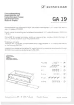 Preview for 1 page of Sennheiser GA 19 Instructions For Use