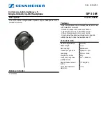 Preview for 1 page of Sennheiser GP 03-M Technical Data