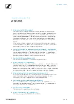 Sennheiser GSP 670 Frequently Asked Questions предпросмотр