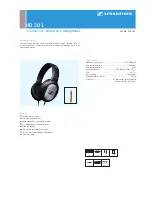 Preview for 1 page of Sennheiser HD 201 Specifications