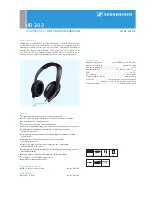 Предварительный просмотр 1 страницы Sennheiser HD 202 Product Sheet