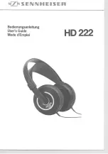 Предварительный просмотр 1 страницы Sennheiser HD 222 Manual