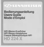 Sennheiser HD 224 X Manual предпросмотр