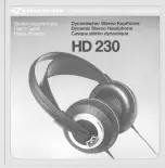 Предварительный просмотр 1 страницы Sennheiser HD 230 Manual