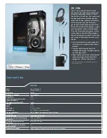 Предварительный просмотр 2 страницы Sennheiser HD 238i Specifications