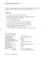 Preview for 2 page of Sennheiser HD 25 SP / -1 Instructions For Use Manual