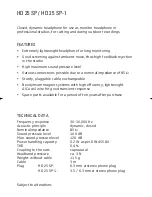 Preview for 3 page of Sennheiser HD 25 SP / -1 Instructions For Use Manual