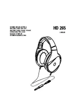 Предварительный просмотр 1 страницы Sennheiser HD 265 Linear Instructions For Use Manual