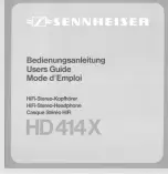 Предварительный просмотр 1 страницы Sennheiser HD 414 X User Manual