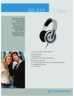 Preview for 1 page of Sennheiser HD 415 - ANNEXE 120 (German) Technische Daten