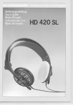 Предварительный просмотр 1 страницы Sennheiser HD 420 SL Manual