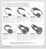 Предварительный просмотр 6 страницы Sennheiser HD 424 Manual