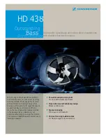 Предварительный просмотр 1 страницы Sennheiser HD 438 Specification Sheet