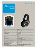 Предварительный просмотр 2 страницы Sennheiser HD 438 Specification Sheet