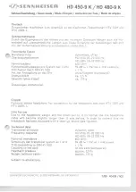 Preview for 1 page of Sennheiser HD 450-9 K Manual