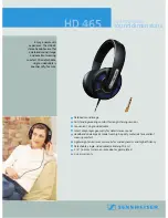 Предварительный просмотр 1 страницы Sennheiser HD 465 Specifications