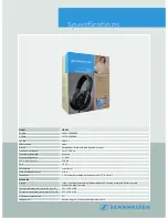 Предварительный просмотр 2 страницы Sennheiser HD 465 Specifications