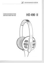 Sennheiser HD 490 II Manual предпросмотр