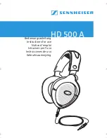 Предварительный просмотр 1 страницы Sennheiser HD 500 A Instructions For Use Manual