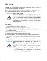 Preview for 2 page of Sennheiser HD 500 A Instructions For Use Manual