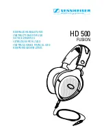 Sennheiser Hd 500 Instructions For Use Manual preview