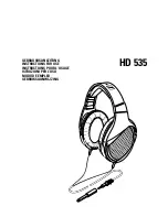 Предварительный просмотр 1 страницы Sennheiser HD 535 Instructions For Use Manual