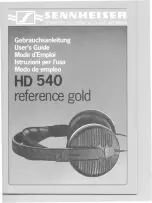 Preview for 1 page of Sennheiser HD 540 User Manual