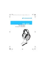 Sennheiser HD 600 AVANTGARDE Instruction Manual preview