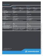 Предварительный просмотр 1 страницы Sennheiser HD 65 TV Technical Data