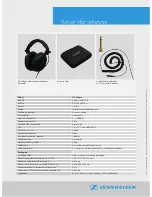 Предварительный просмотр 2 страницы Sennheiser HD HD 380 Pro Specifications