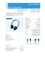 Предварительный просмотр 1 страницы Sennheiser HDC 55 Specifications