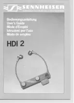 Предварительный просмотр 1 страницы Sennheiser HDI 2 Manual