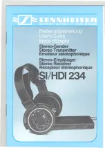 Preview for 1 page of Sennheiser HDI 234 Manual