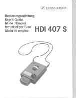 Sennheiser HDI 407 S Manual preview