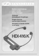 Предварительный просмотр 1 страницы Sennheiser HDI 416 K Manual