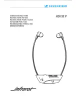 Preview for 1 page of Sennheiser HDI 92 P Instructions For Use Manual