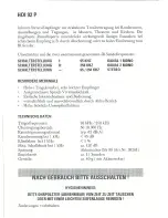 Preview for 2 page of Sennheiser HDI 92 P Instructions For Use Manual