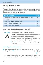 Предварительный просмотр 12 страницы Sennheiser HDR 145 Instruction Manual