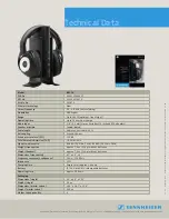 Предварительный просмотр 2 страницы Sennheiser HDR HDR170 Specification