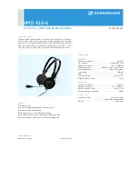 Sennheiser Headset HMD 410-6 Technical Data предпросмотр