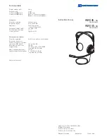 Предварительный просмотр 1 страницы Sennheiser Headset HME 45 - CA Instructions For Use