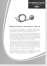 Предварительный просмотр 1 страницы Sennheiser HM 25 (German) Bedienungsanweisung