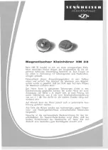 Preview for 1 page of Sennheiser HM 33 (German) Bedienungsanweisung