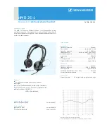 Предварительный просмотр 1 страницы Sennheiser HMD 25 Product Sheet