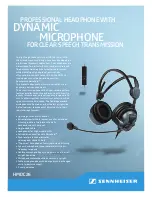 Preview for 1 page of Sennheiser HMDC 26 Product Sheet